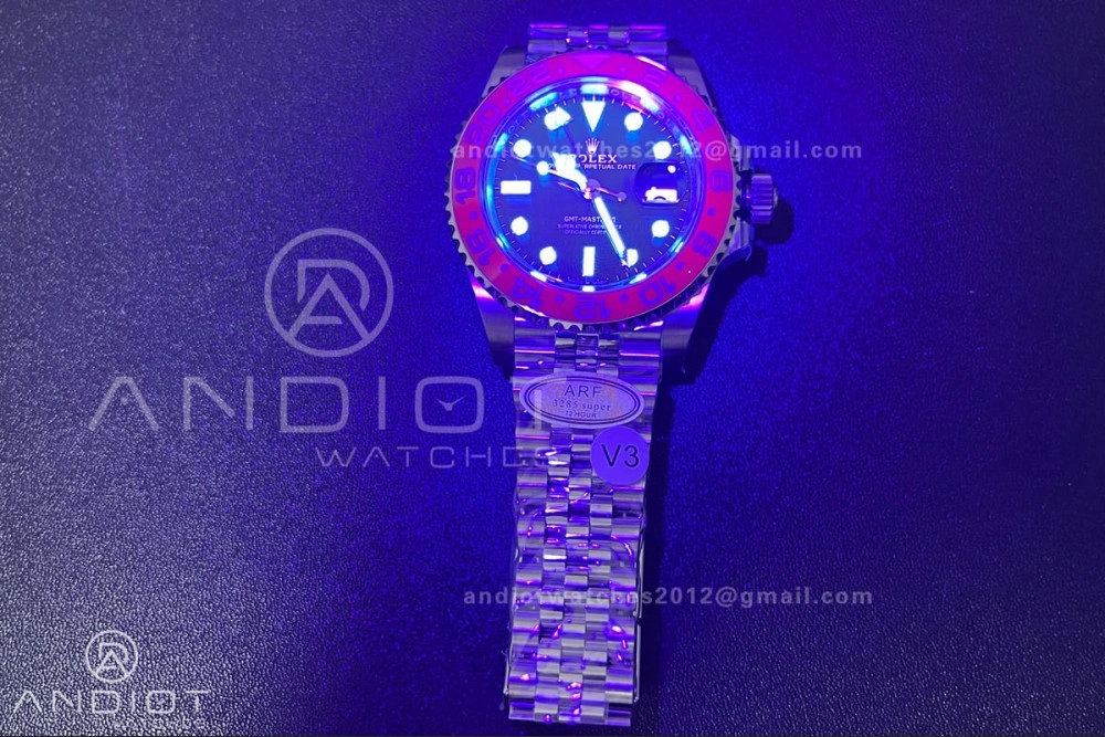 GMT Master II 126710 BLRO 904L SS ARF Pepsi 1:1 Best Edition On Jubilee Bracelet New SH3285 (UV Bezel Upgraded) V3