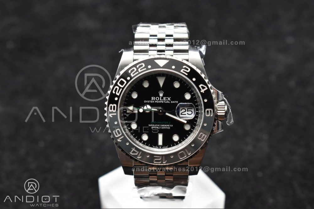 GMT-Master II 126710 GRNR Black Gray Ceramic 904L Steel Clean 1:1 Best Edition on Jubilee Strap DD3285