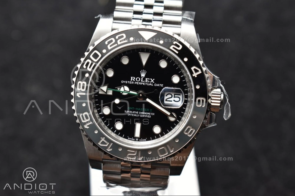 GMT-Master II 126710 GRNR Black Gray Ceramic 904L Steel Clean 1:1 Best Edition on Jubilee Strap DD3285