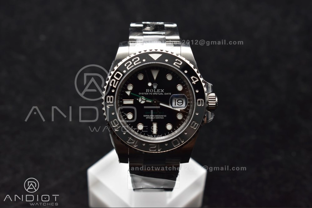 GMT-Master II 126710 GRNR Black Gray Ceramic 904L Steel Clean 1:1 Best Edition on Oyster Strap DD3285