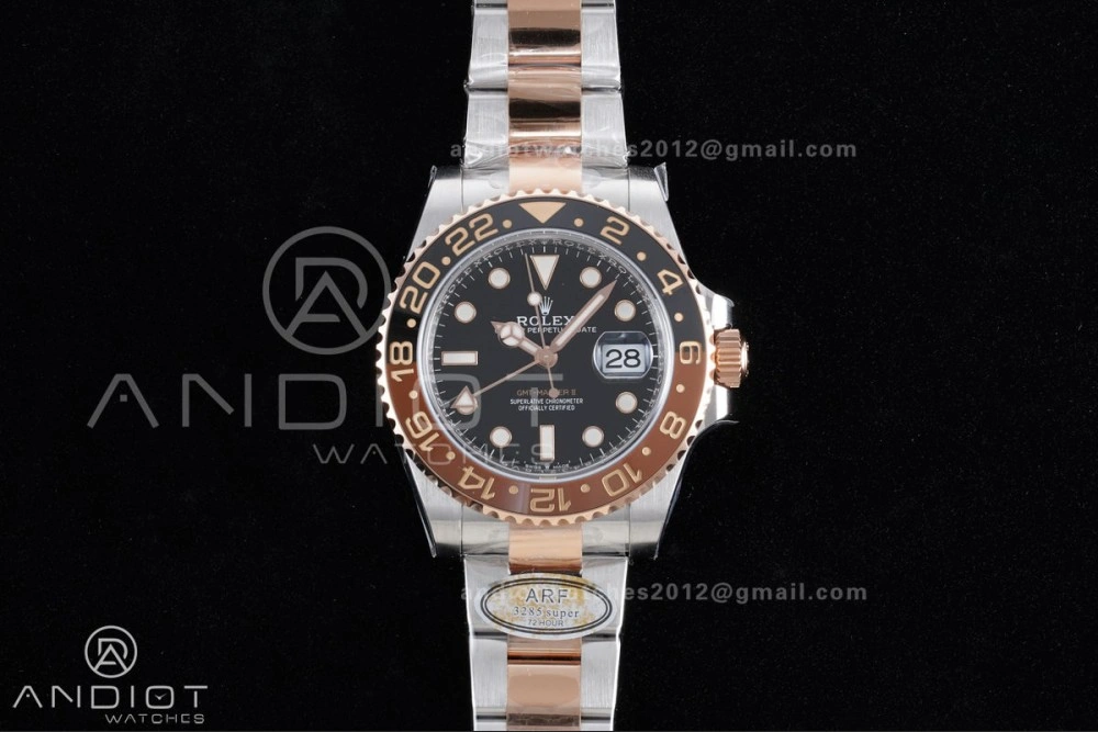 GMT Master II 126711 CHNR 904L SS ARF 1:1 Best Edition on SS RG Bracelet New SH3285 V2 (Gain Weight)