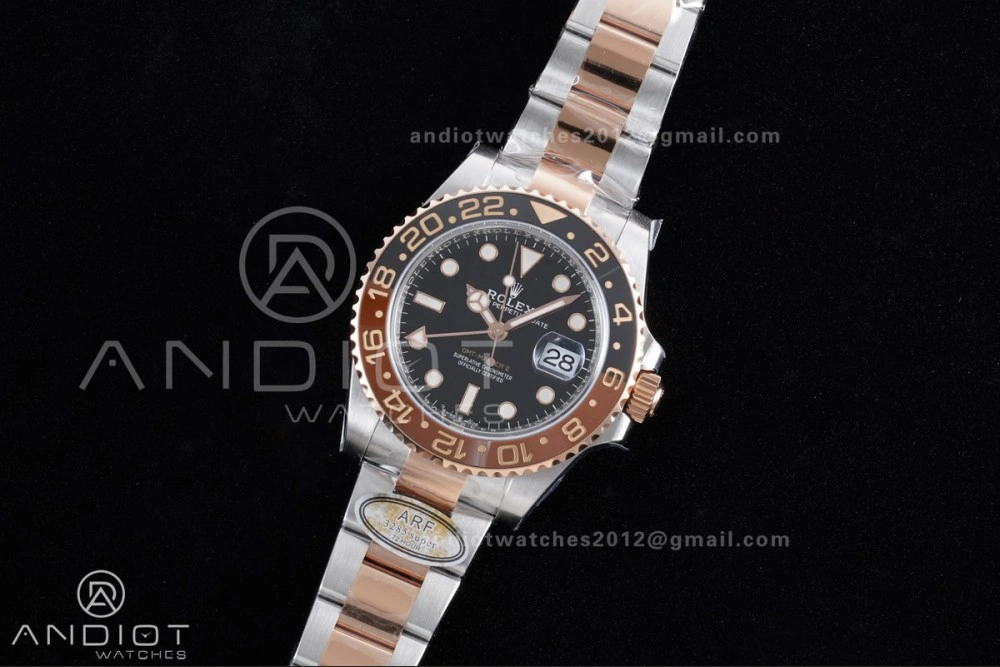 GMT Master II 126711 CHNR 904L SS ARF 1:1 Best Edition on SS RG Bracelet New SH3285 V2 (Gain Weight)