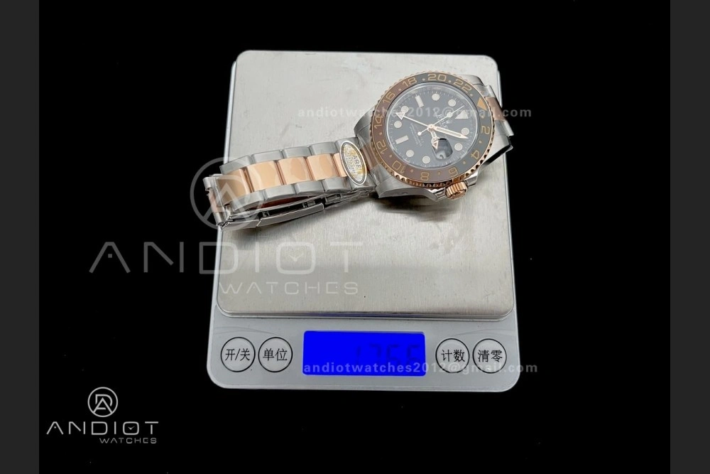 GMT Master II 126711 CHNR 904L SS ARF 1:1 Best Edition on SS RG Bracelet New SH3285 V2 (Gain Weight)