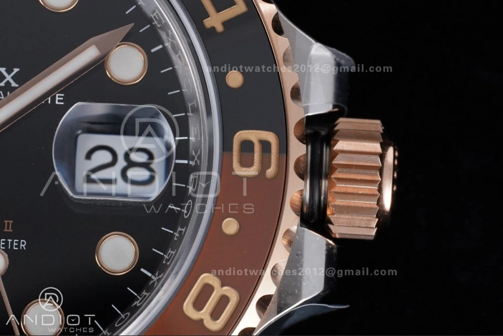 GMT Master II 126711 CHNR 904L SS ARF 1:1 Best Edition on SS RG Bracelet New SH3285 V2 (Gain Weight)