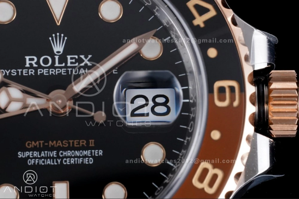 GMT Master II 126711 CHNR 904L SS ARF 1:1 Best Edition on SS RG Bracelet New SH3285 V2 (Gain Weight)