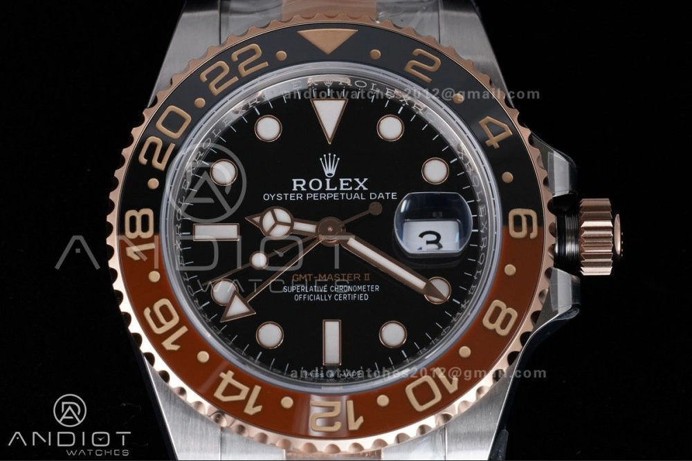 GMT Master II 126711 CHNR 904L SS ARF 1:1 Best Edition on SS RG Bracelet New SH3285 V2