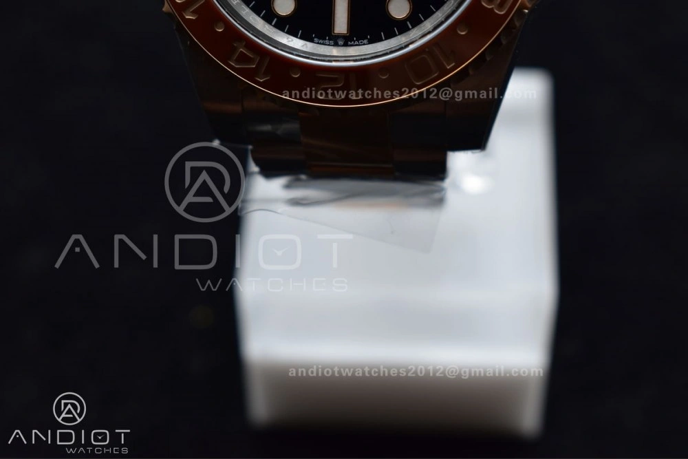 GMT-Master II 126711 CHNR Black Brown Ceramic Clean Factory Best Edition on SS RG Bracelet DD3285 CHS