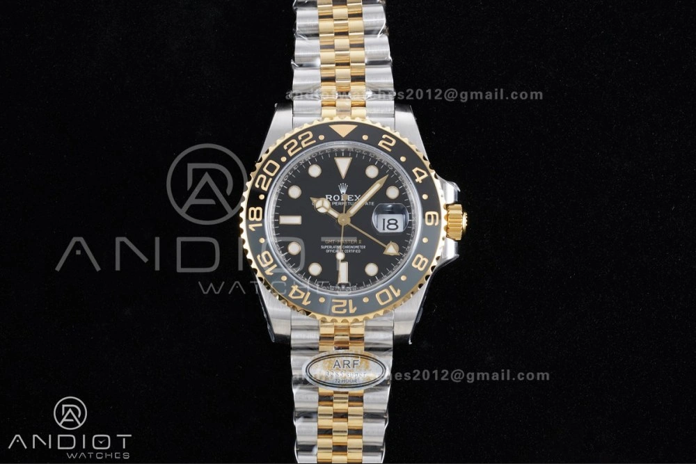 GMT-Master II 126713 GRNR ARF 1:1 Best Edition on Black Dial SS YG Bracelet Super Clone New SH3285 CHS (Gain Weight)