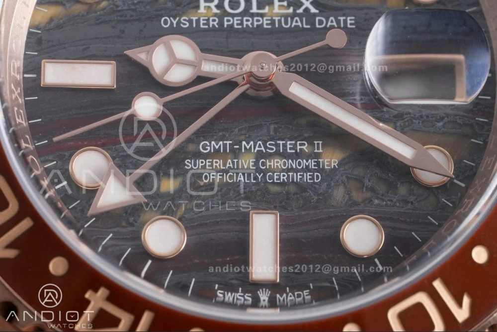 GMT Master II 126715 CHNR ARF Best Edition Tiger Iron Dial on RG Oyster Bracelet Sh3285