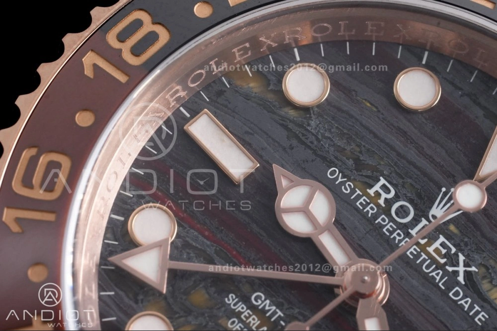 GMT Master II 126715 CHNR ARF Best Edition Tiger Iron Dial on RG Oyster Bracelet Sh3285