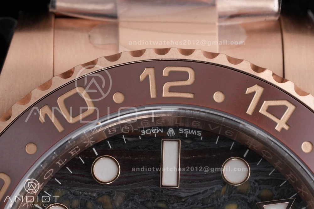 GMT Master II 126715 CHNR ARF Best Edition Tiger Iron Dial on RG Oyster Bracelet Sh3285