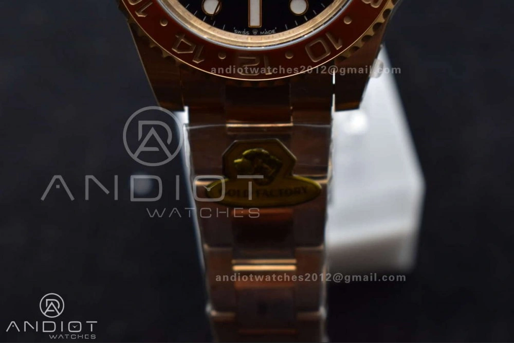 GMT Master II 126715 CHNR Gain Weight Gold Factory 1:1 Best Edition Black Dial on RG Bracelet VR3285 CHS