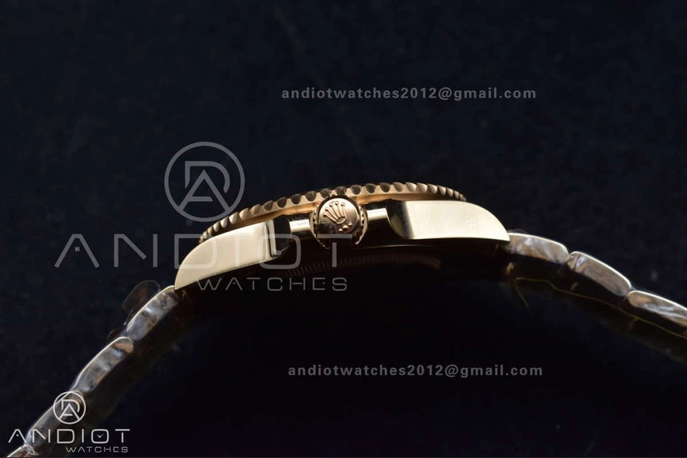 GMT Master II 126715 CHNR Gain Weight Gold Factory 1:1 Best Edition Black Dial on RG Bracelet VR3285 CHS