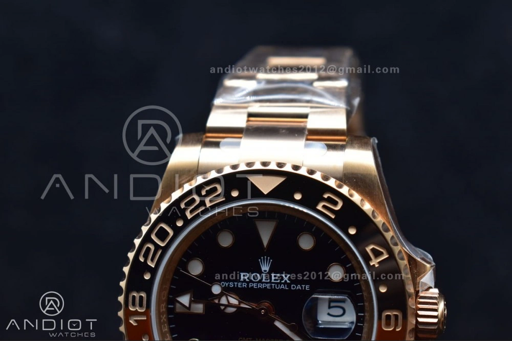 GMT-Master II 126715CHNR Black Red Ceramic Clean Factory Best Edition on SS RG Bracelet DD3285 CHS