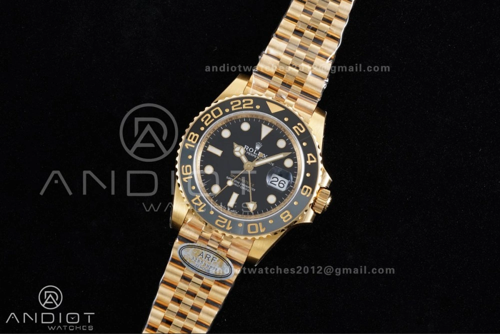 GMT Master II 126718 GRNR ARF Best Edition Black Dial on YG Jubilee Bracelet New SH3285 V2