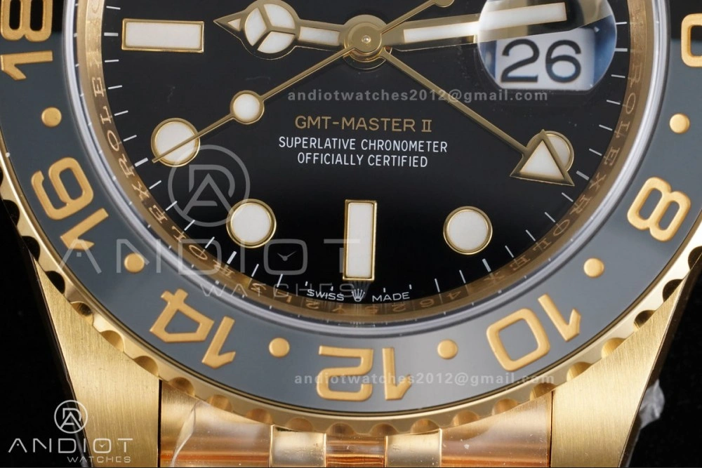 GMT Master II 126718 GRNR ARF Best Edition Black Dial on YG Jubilee Bracelet New SH3285 V2