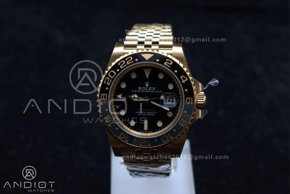 GMT Master II 126718 GRNR Clean 1:1 Best Edition Black Dial on YG Jubilee Bracelet DD3285 CHS