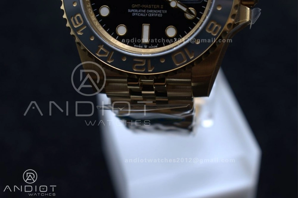 GMT Master II 126718 GRNR Clean 1:1 Best Edition Black Dial on YG Jubilee Bracelet DD3285 CHS