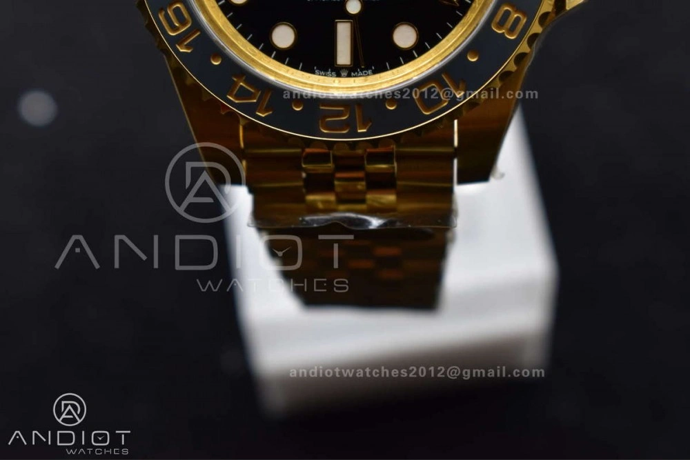 GMT Master II 126718 GRNR Gain Weight Gold Factory 1:1 Best Edition Black Dial on YG Jubilee Bracelet VR3285 CHS