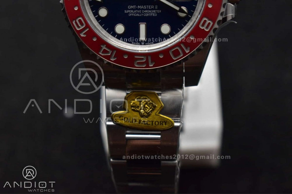 GMT Master II 126719 BLRO Gain Weight Gold Factory 1:1 Best Edition Black Dial on Oyster Bracelet VR3285 CHS