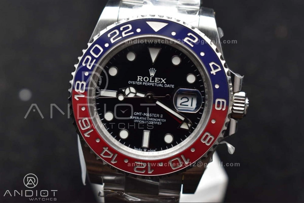 GMT Master II 126719 BLRO Gain Weight Gold Factory 1:1 Best Edition Blue Dial on Oyster Bracelet VR3285 CHS