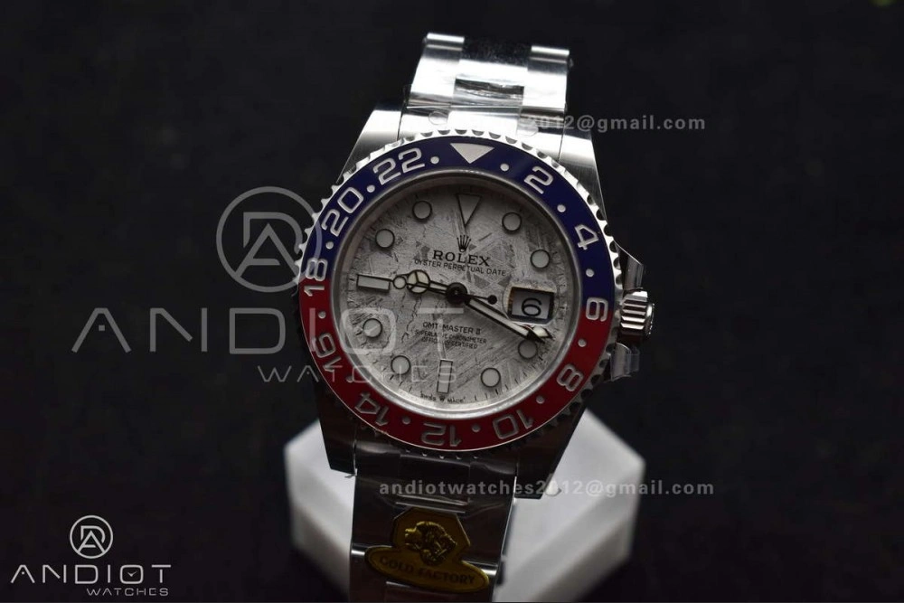 GMT Master II 126719 BLRO Gain Weight Gold Factory 1:1 Best Edition Real Meteorite Dial on Oyster Bracelet VR3285 CHS