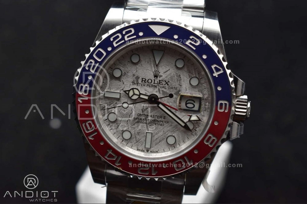GMT Master II 126719 BLRO Gain Weight Gold Factory 1:1 Best Edition Real Meteorite Dial on Oyster Bracelet VR3285 CHS