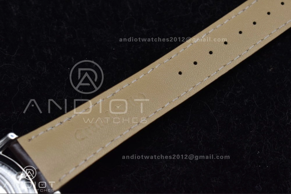 Grand Seiko Elegance Automatic SS GSF 1:1 Best Edition Cream Dial on Brown Leather Strap NH34