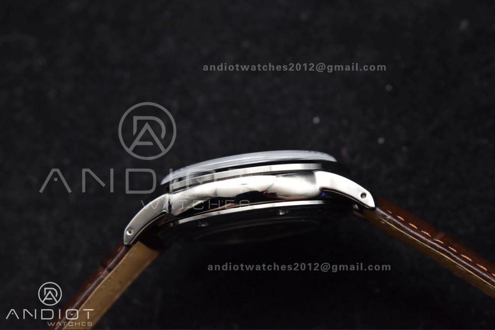 Grand Seiko Elegance GMT SS GSF 1:1 Best Edition Sky blue Dial on Brown Leather Strap NH34