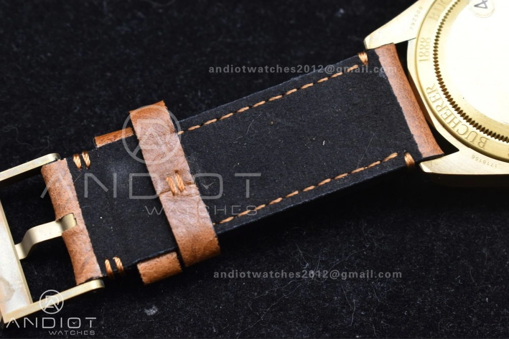 Heritage Black Bay Bronze Blue XF 1:1 Best Edition on Aged Brown Leather Strap A2824 V3 (Free Nato Strap)
