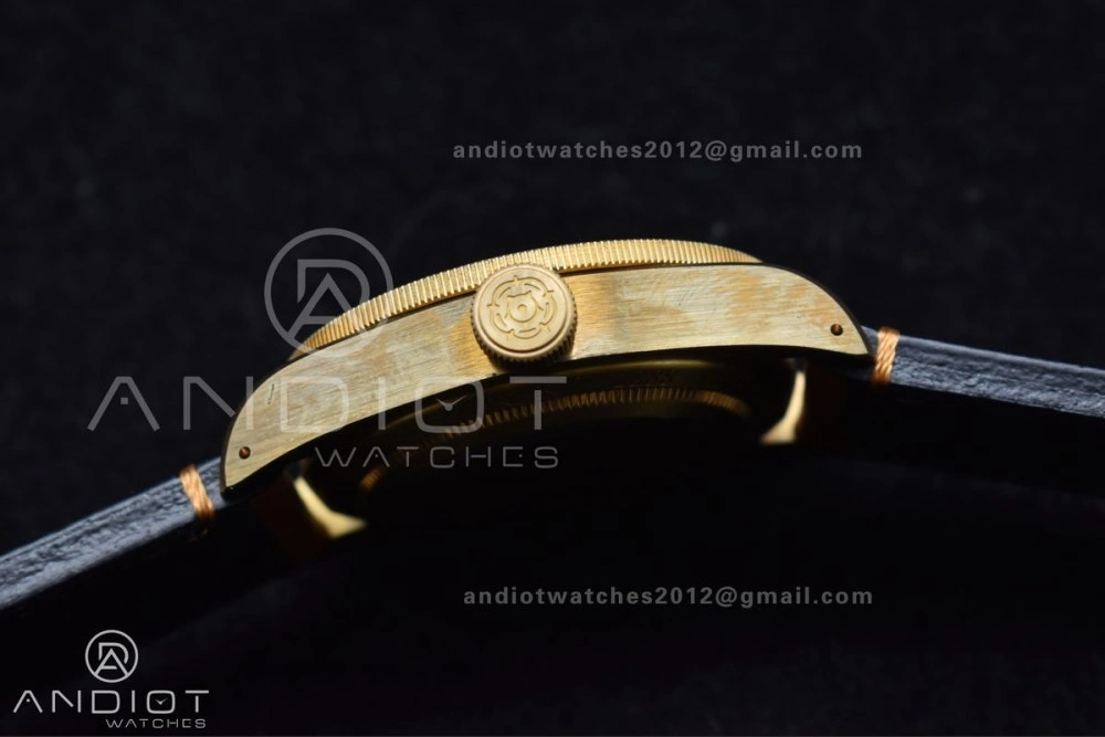 Heritage Black Bay Bronze Blue XF 1:1 Best Edition on Aged Brown Leather Strap A2824 V3 (Free Nato Strap)