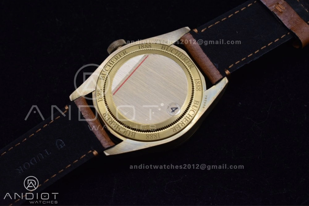 Heritage Black Bay Bronze Blue XF 1:1 Best Edition on Aged Brown Leather Strap A2824 V3 (Free Nato Strap)