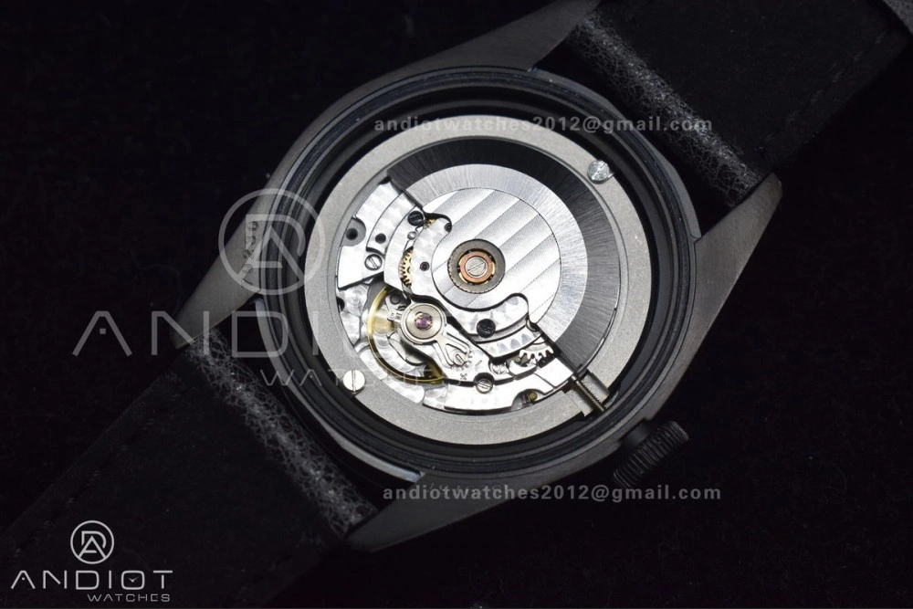 Heritage Black Bay Dark DLC ZF 1:1 Best Edition Black Bezel on Distressed Leather Strap A2824 V5