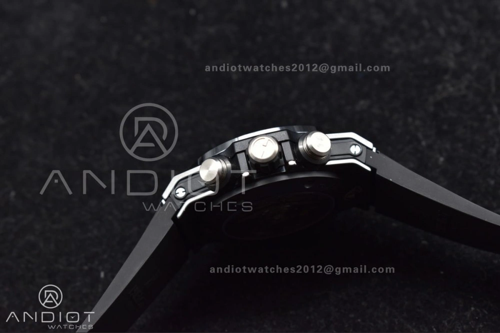 Hublot Big Bang Unico Full Black ZF 1:1 Best Edition Skeleton Dial on Black Rubber Strap A1280