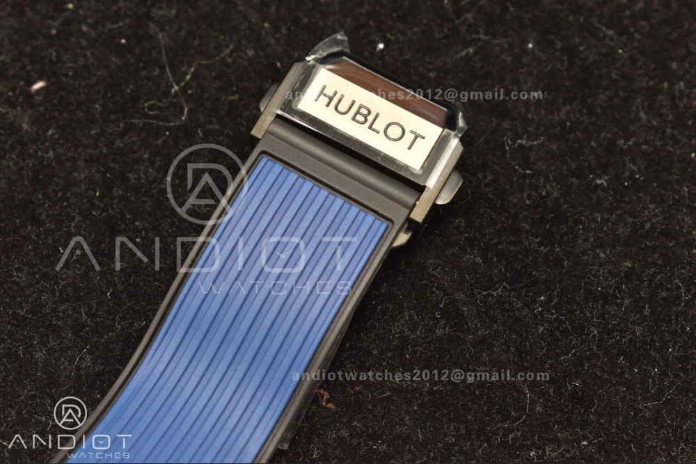 Hublot Big Bang Unico RG ZF 1:1 Best Edition Blue Skeleton Dial on Blue Rubber Strap A1280