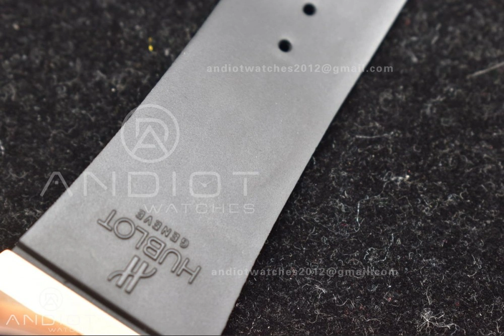 Hublot Big Bang Unico RG ZF 1:1 Best Edition Blue Skeleton Dial on Blue Rubber Strap A1280