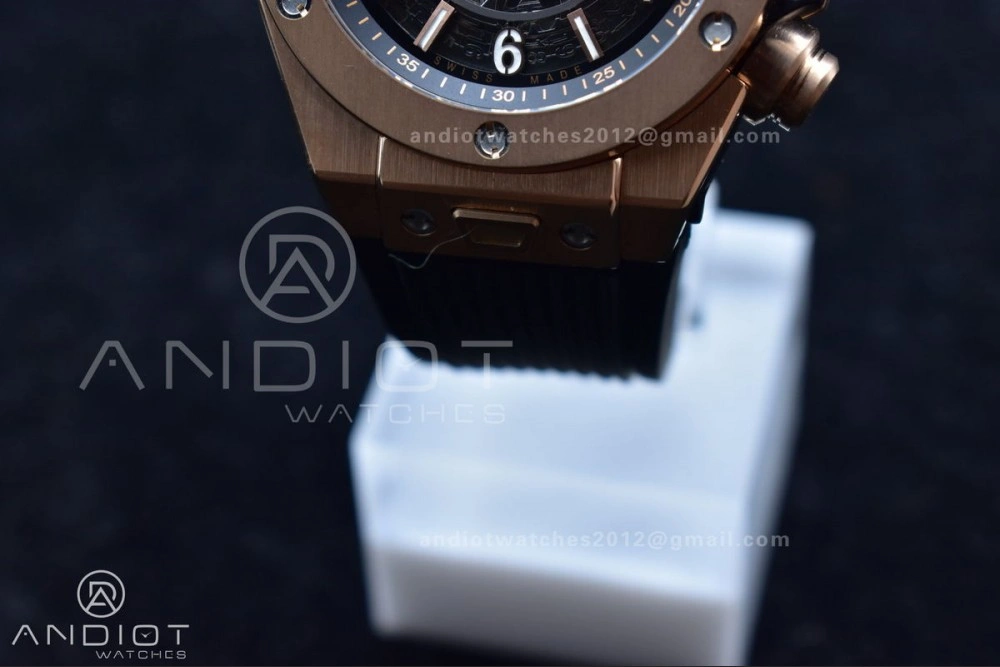 Hublot Big Bang Unico RG ZF 1:1 Best Edition Skeleton Dial on Black Rubber Strap A1280