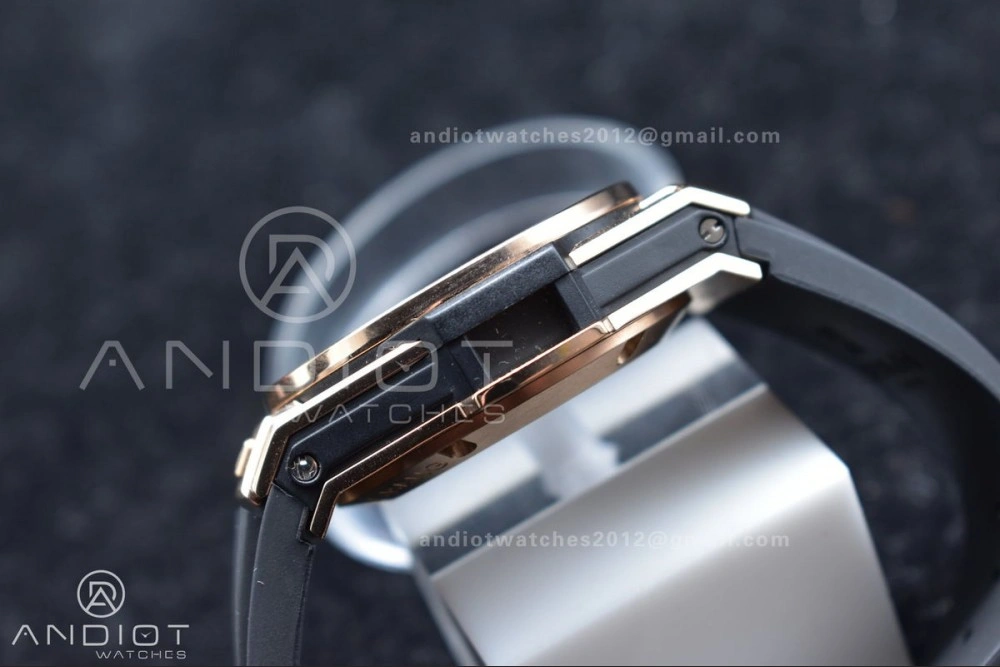 Hublot Big Bang Unico RG ZF 1:1 Best Edition Skeleton Dial on Black Rubber Strap A1280