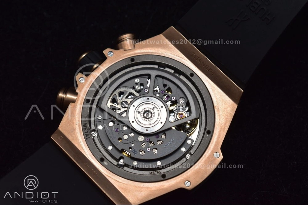 Hublot Big Bang Unico RG ZF 1:1 Best Edition Skeleton Dial on Black Rubber Strap A1280