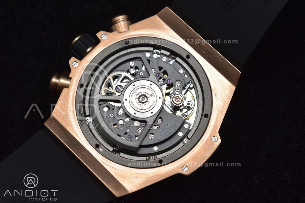 Hublot Big Bang Unico RG ZF 1:1 Best Edition Skeleton Dial on Black Rubber Strap A1280