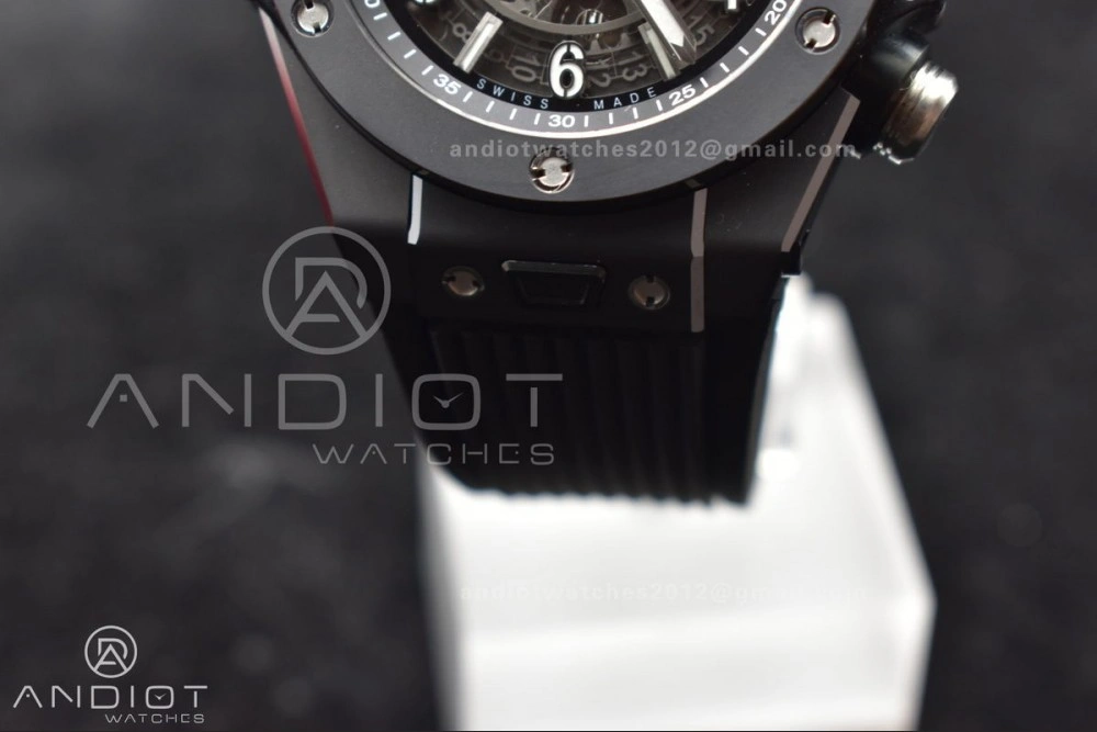 Hublot Big Bang Unico Titanium ZF 1:1 Best Edition Black Skeleton Dial On Black Rubber Strap A1280