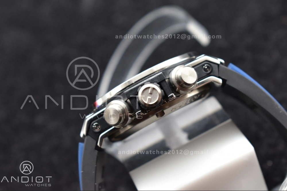 Hublot Big Bang Unico Titanium ZF 1:1 Best Edition Blue Skeleton Dial on Blue Rubber Strap A1280