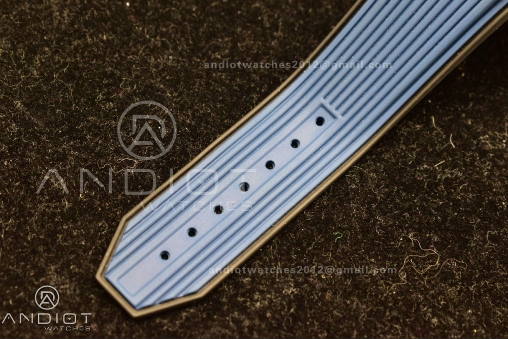 Hublot Big Bang Unico Titanium ZF 1:1 Best Edition Blue Skeleton Dial on Blue Rubber Strap A1280