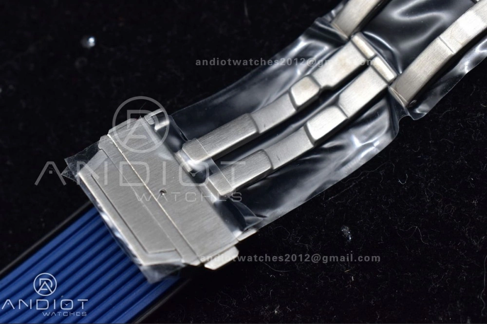 Hublot Big Bang Unico Titanium ZF 1:1 Best Edition Blue Skeleton Dial on Blue Rubber Strap A1280