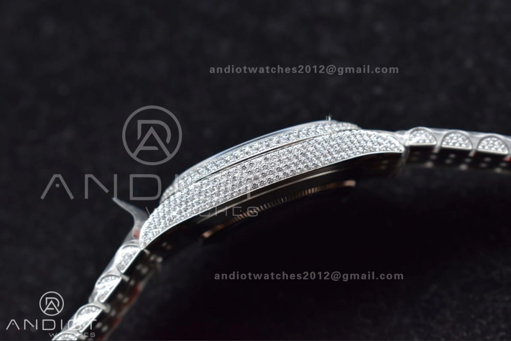 JDF 41mm Best Version Diamond DateJust Blue Stick Markers