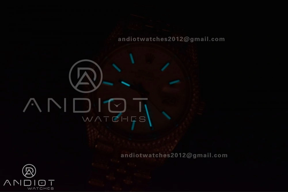 JDF 41mm Best Version Diamond DateJust Blue Stick Markers