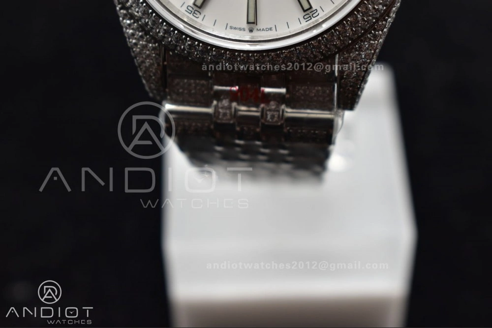 JDF 41mm Best Version Diamond DateJust White Stick Markers