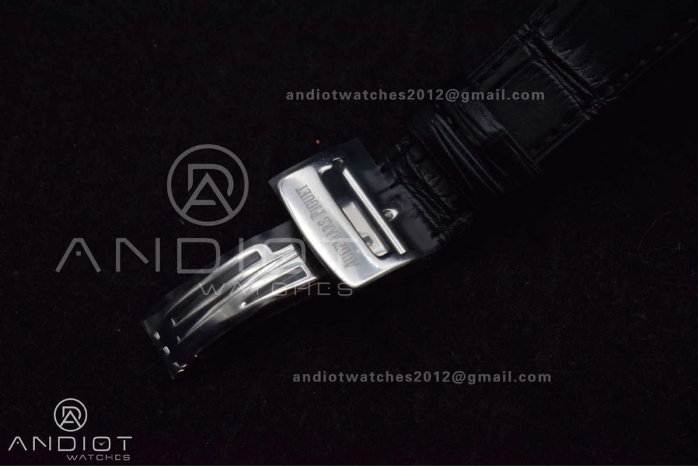 Lady Royal Oak 33mm 67651 SS Diamond Bezel V7F 1:1 Black Textured Dial On Stainless Strap Ronda Quartz