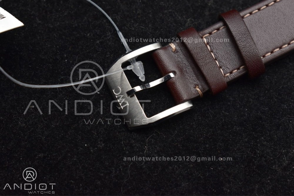 Mark XVIII IW327006 Titanium V7F 1:1 Best Edition BlueDial on Brown Leather Strap A2892