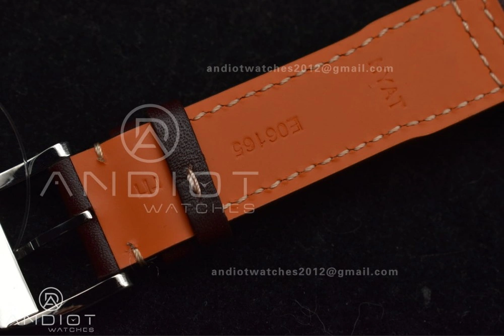 Mark XVIII IW327006 Titanium V7F 1:1 Best Edition BlueDial on Brown Leather Strap A2892